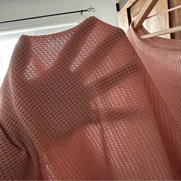 Streetwear Society Dolman Sleeves Long Sleeve Top Peach Pink Knit - Large - Picture 7 of 17